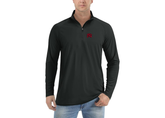 SweatRo Men's UNLV Rebels Lightweight Quarter-Zip Athletic Shirt Long Sleeve Performance Wear